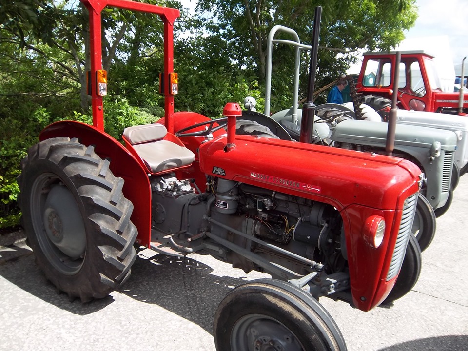 Red vintage tractor